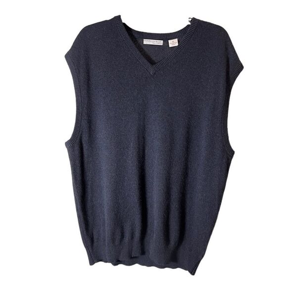American blue pure cashmere pullover sweater vest color dark blue size XL - Picture 7 of 13